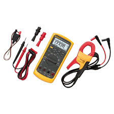 Fluke 87V/IMSK Industrial Digital Multimeter with Fluke i400 Current Clamp Kit, Converts 87V Into Clamp Meter, AC Current Measurements Up to 400 A, Includes Temp Probe, Test Leads and Alligator Clips