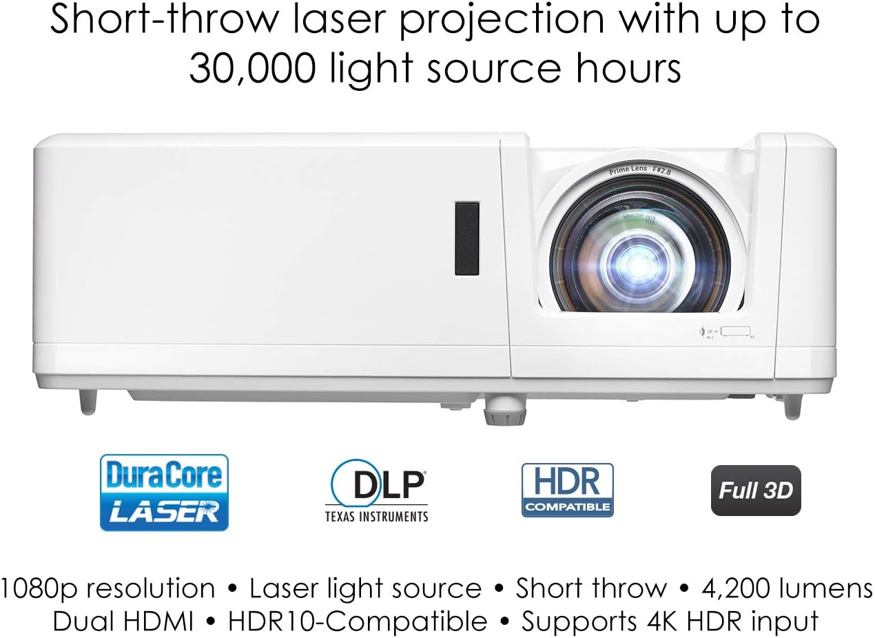 Optoma GT1090HDR Short Throw Laser Home Theater Projector
