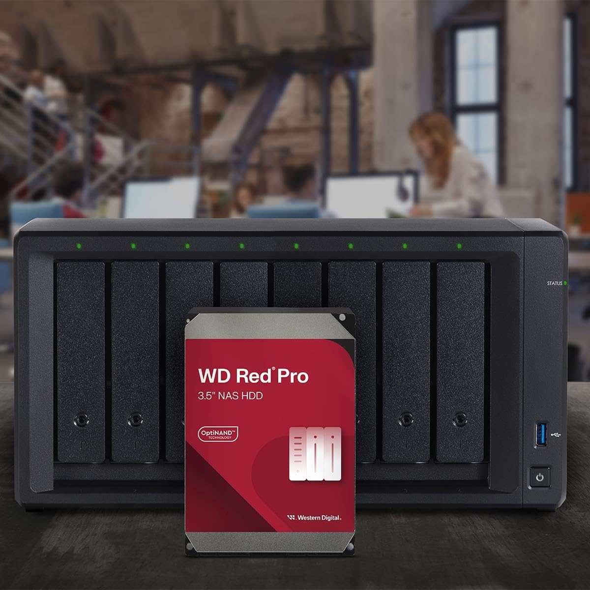 Western Digital 24TB WD Red Pro NAS Internal Hard Drive HDD - 7200 RPM, SATA 6 Gb/s, CMR, 512 MB Cache, 3.5" -WD241KFGX