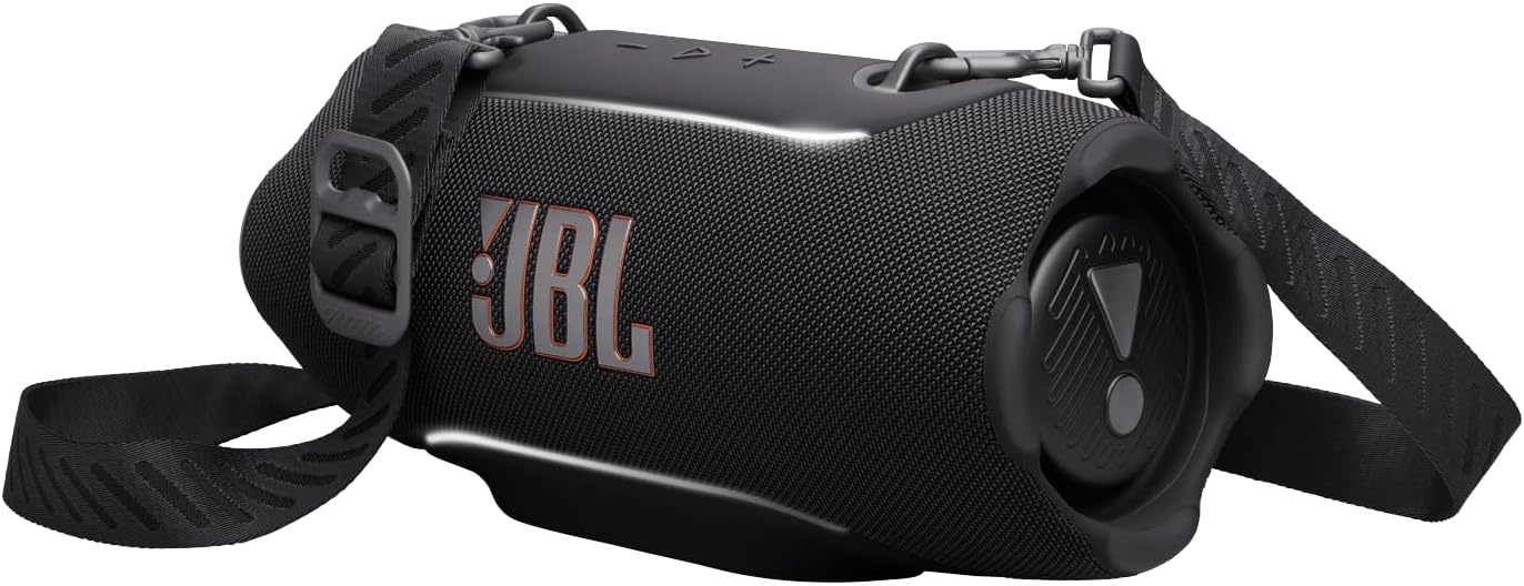 JBL Xtreme 5 - Portable Waterproof Speaker with Massive Legendary JBL Sound, Ambient Edge Lighting, Convenient Shoulder Strap, Supports Lossless USB-C Audio, Built-in powerbank & Auracast™ (Black)