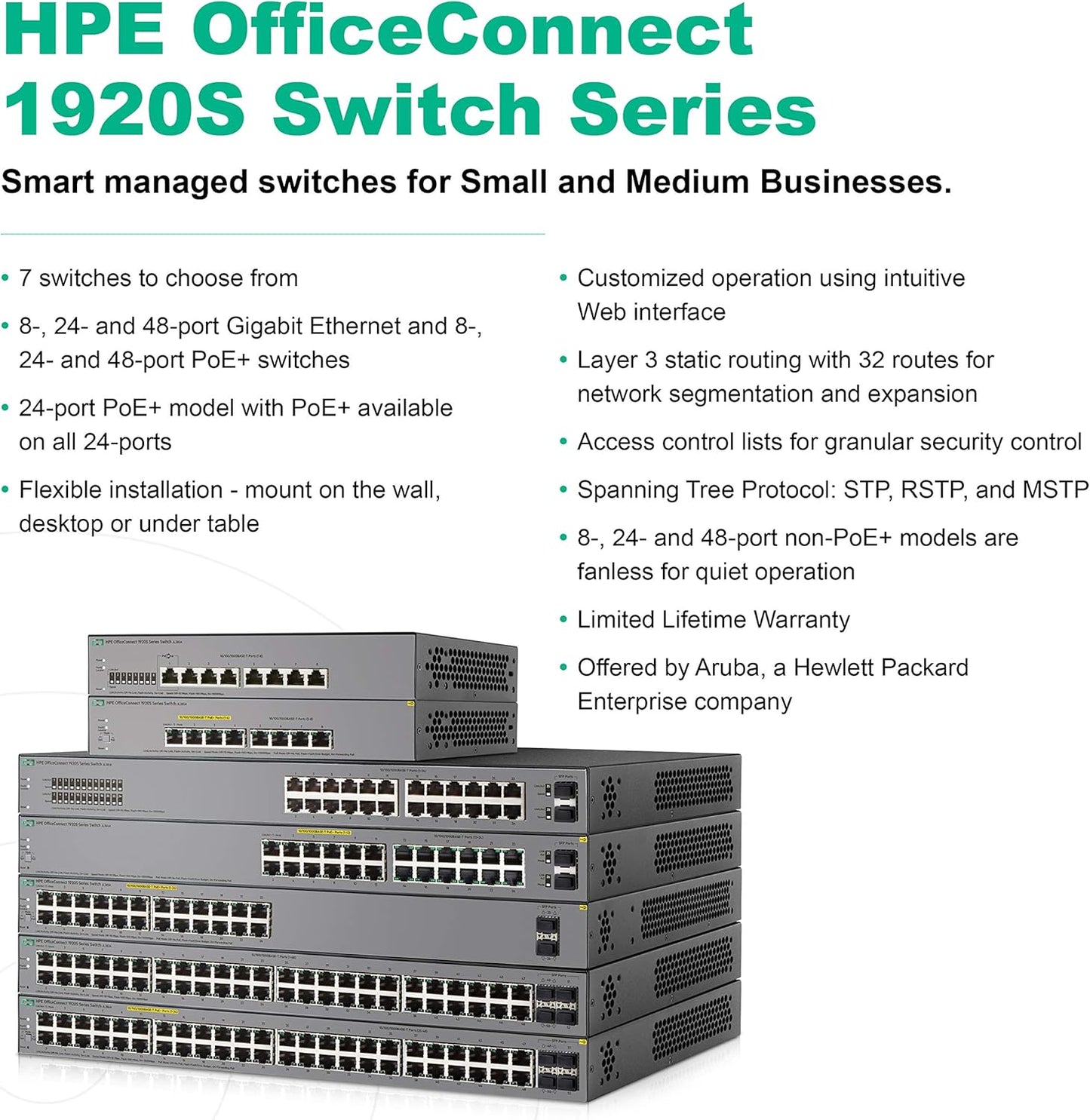 HP JL384A 1920S 24G 2SFP Ppoe+ 185W Switch