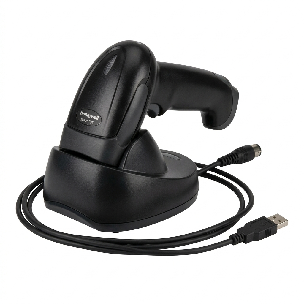 Honeywell 1902GSR-2USB-5 Xenon 1900 Area-Imaging Scanner USB Kit SR Focus Charging and Communication Base and USB Straight Cable - Color Black