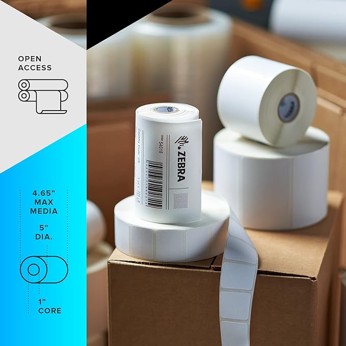 ZEBRA ZD421 Thermal Transfer Desktop Printer 300 dpi Print Width 4-inch USB and Ethernet Connectivity ZD4A043-301M00EZ, Requires Thermal Ribbon for Use