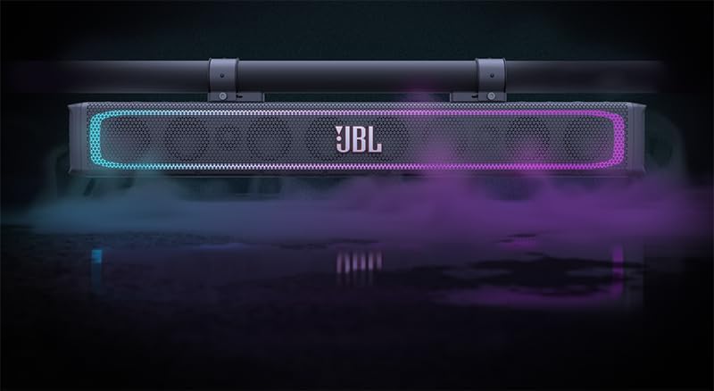 JBL RallyBar XL - 35" Bluetooth Universal Outdoor Vehicle Soundbar with Built-in 300w RMS Amplifier, LED Lights, IP66 Water & Dust Resistant, Black