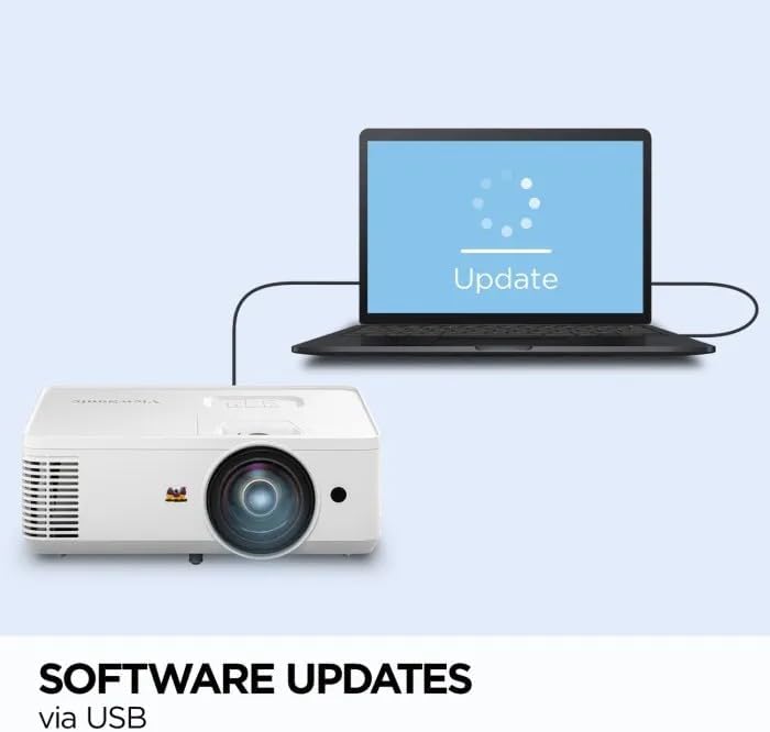 ViewSonic PS502W 4000 Lumens WXGA Short Throw Projector, High Brightness for Business and Education, Easy Widescreen Setup