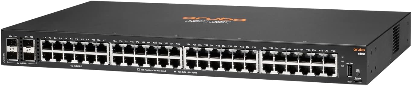 Aruba 6100 48G 4SFP+ Switch - JL676A#ABB EU Localization/Cord