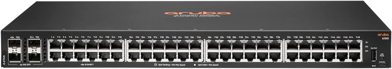Aruba 6100 48G 4SFP+ Switch - JL676A#ABB EU Localization/Cord