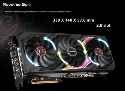 ASRock AMD Radeon RX 7900 XTX Phantom Gaming 24GB OC GDDR6 Graphics Card DisplayPort HDMI 384-Bit