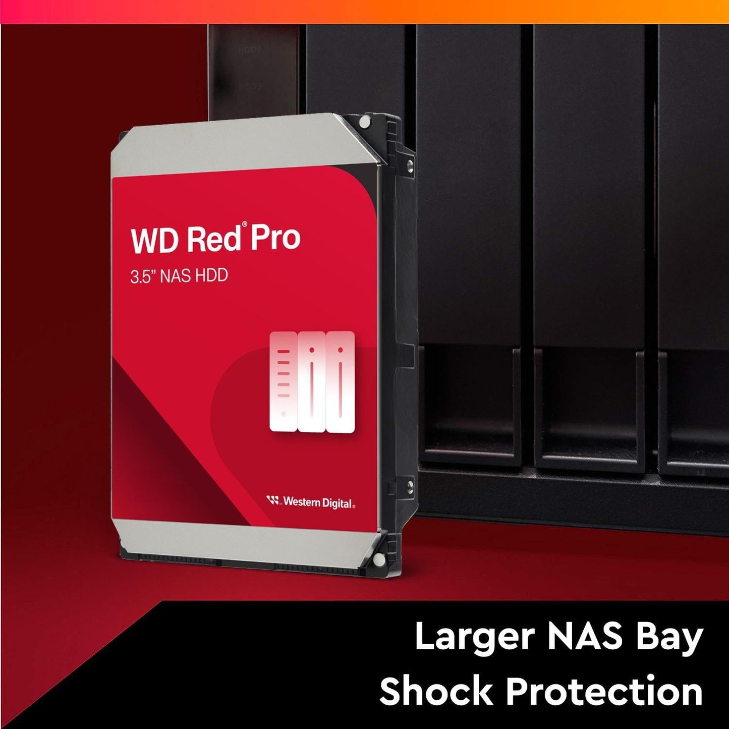 Western Digital 16TB WD Red Pro NAS Internal Hard Drive HDD - 7200 RPM, SATA 6 Gb/s, CMR, 512 MB Cache, 3.5" - WD161KFGX