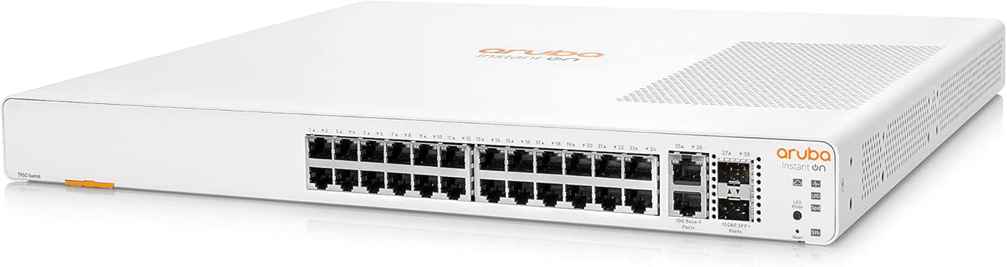 Aruba Instant On 1960 24-Port Gb Smart Switch - 24x 1G | 2X SFP+ | 2x10GBase-T (JL806A#ABA)
