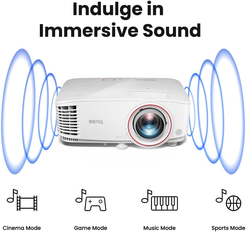 BenQ TH671ST | 1080p Short Throw Gaming Projector |Mode for Intense Low Input Lag Action | 3000 Lumens
