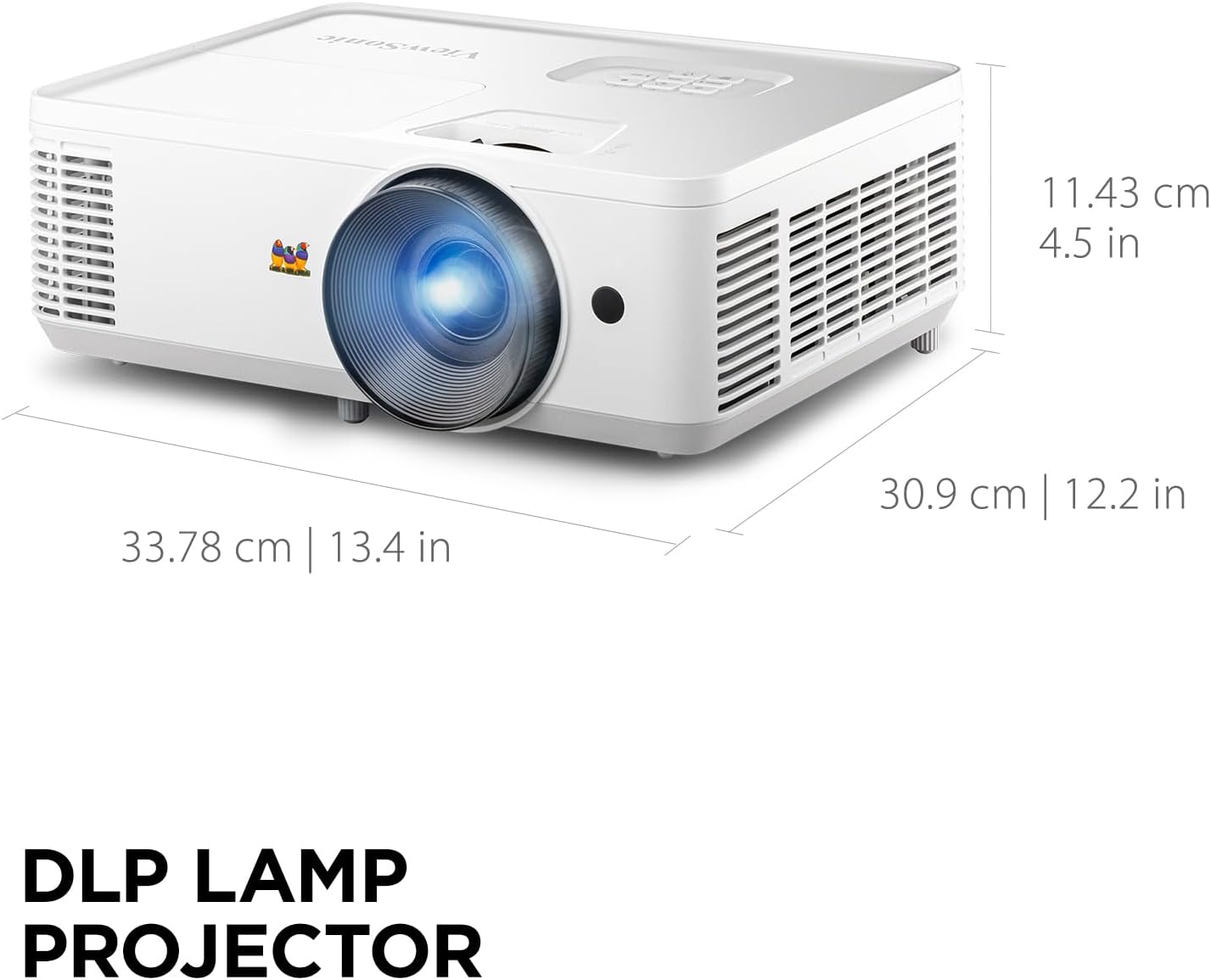 ViewSonic PA503HD 4000 Lumens 1080p Projector, Full HD High Brightness for Home Theater and Living Rooms
