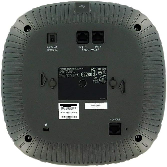 Aruba IAP-335-US Instant Access Point JW825A (802.11ac Wave 2, 2.4GHz/5GHz Dual-Band, Bluetooth Low Energy, POE)
