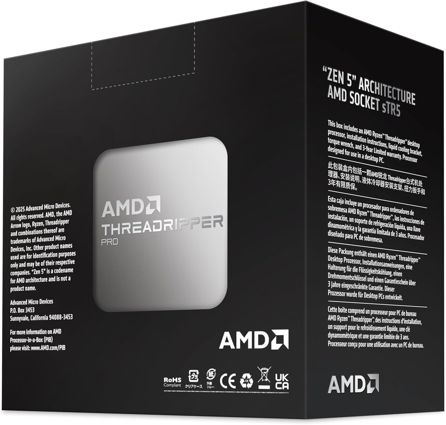 AMD 100-100000723WOF Ryzen Threadripper PRO 9975WX Processor - 32-Core - 4.0 GHz - Socket sTR5-350 W
