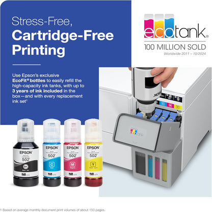 Epson EcoTank ET-3950 Wireless All-in-One Color Supertank Printer