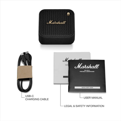 Marshall Willen II Bluetooth Portable Speaker - Black & Brass