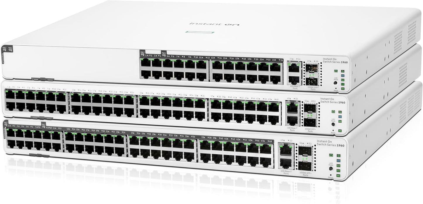 Aruba Instant On 1960 48-Port Gb Smart Switch-48x 1G 2X SFP+ 2x10GBase-T