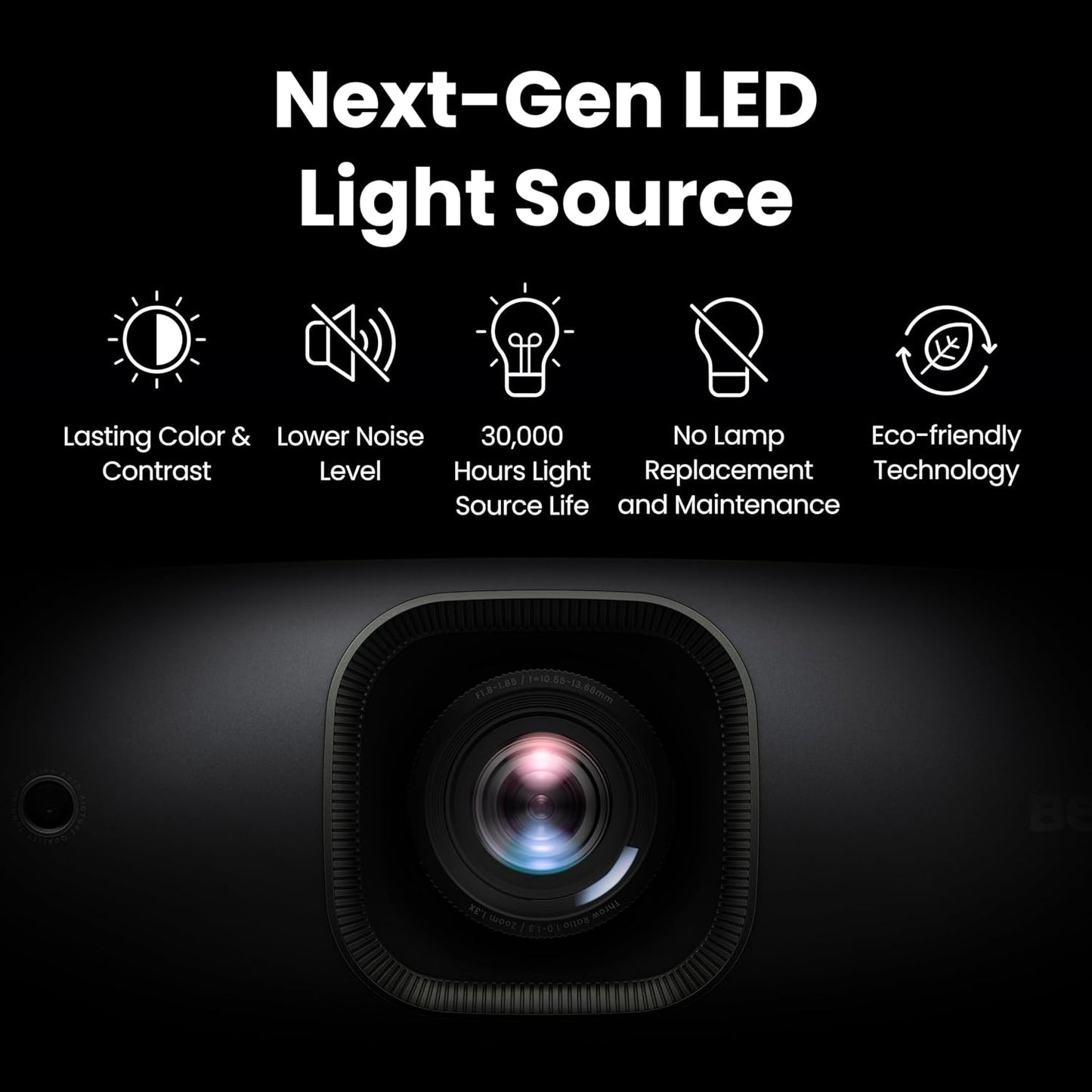 BenQ W2720i 4K UHD Smart Home Theater Projector | 95% DCI-P3 Cinematic Color, HDR10/HLG, 2500 Lumens