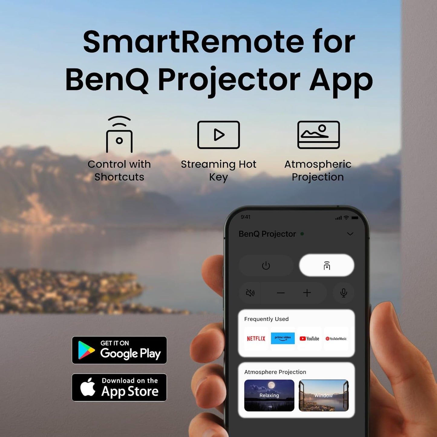 BenQ TK705i 4K HDR Home Entertainment Projector | 3000 Lumens, Google TV Built-In, 16 ms Low Lag, HDR10/HLG