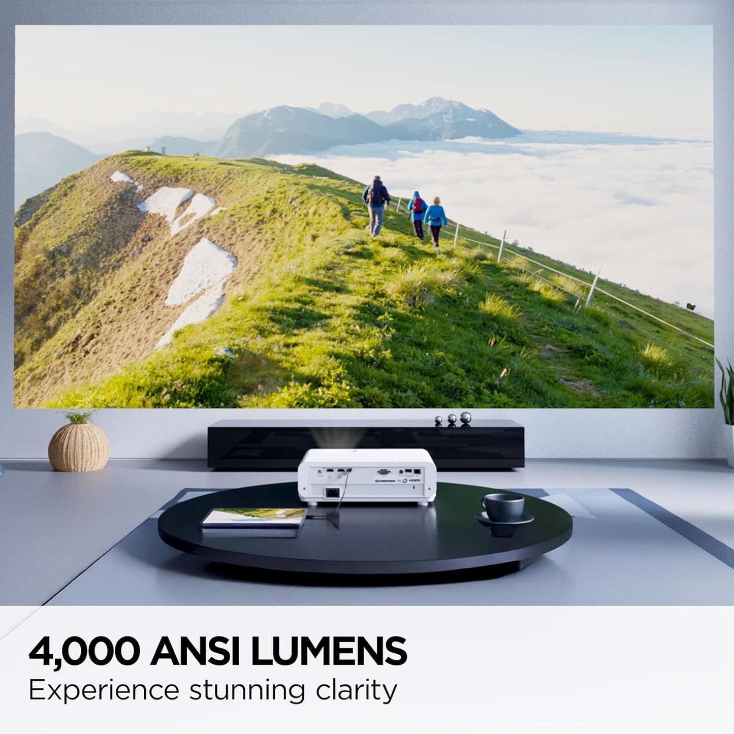 ViewSonic PX749-4K 4000 Lumens 4K Gaming Projector, 240Hz and HDR Support for Home Entertainment, 1.3x Optical Zoom