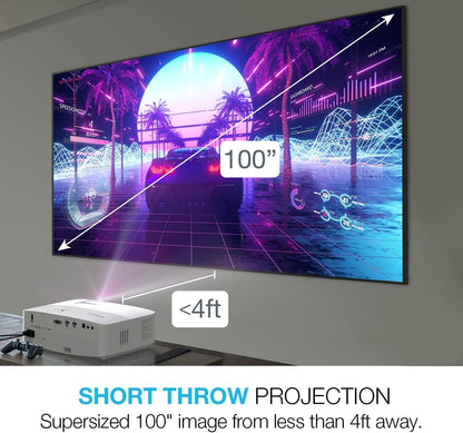 Optoma UHD38x True 4K UHD Gaming Projector, Lamp, Standard Throw