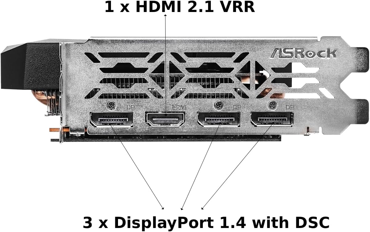 ASRock Radeon RX 7600 Challenger 8GB OC Graphics Card, AMD RDNA 3 Architecture, 8GB GDDR6, PCIe 4.0, Dual Fans, 0dB Silent Cooling, HDMI 2.1, DisplayPort 1.4