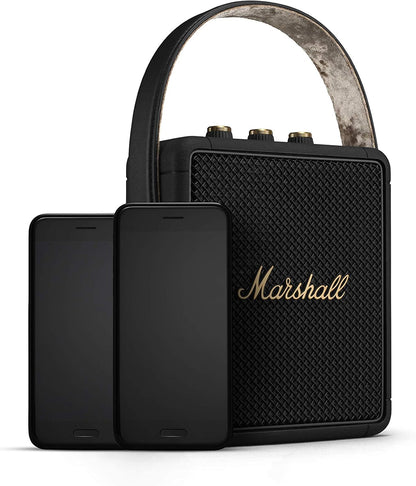 Marshall Stockwell II Portable Bluetooth Speaker, Black and Brass
