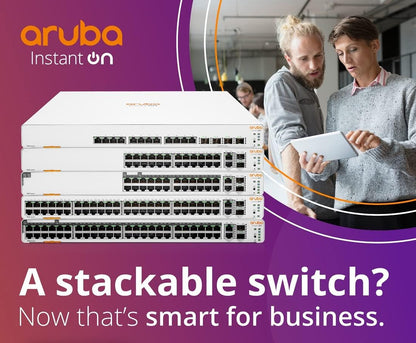 Aruba JL809A Instant On 1960 48G 40p Class4 8p PoE 2XGT 2SFP+ 600W Switch (Renewed)