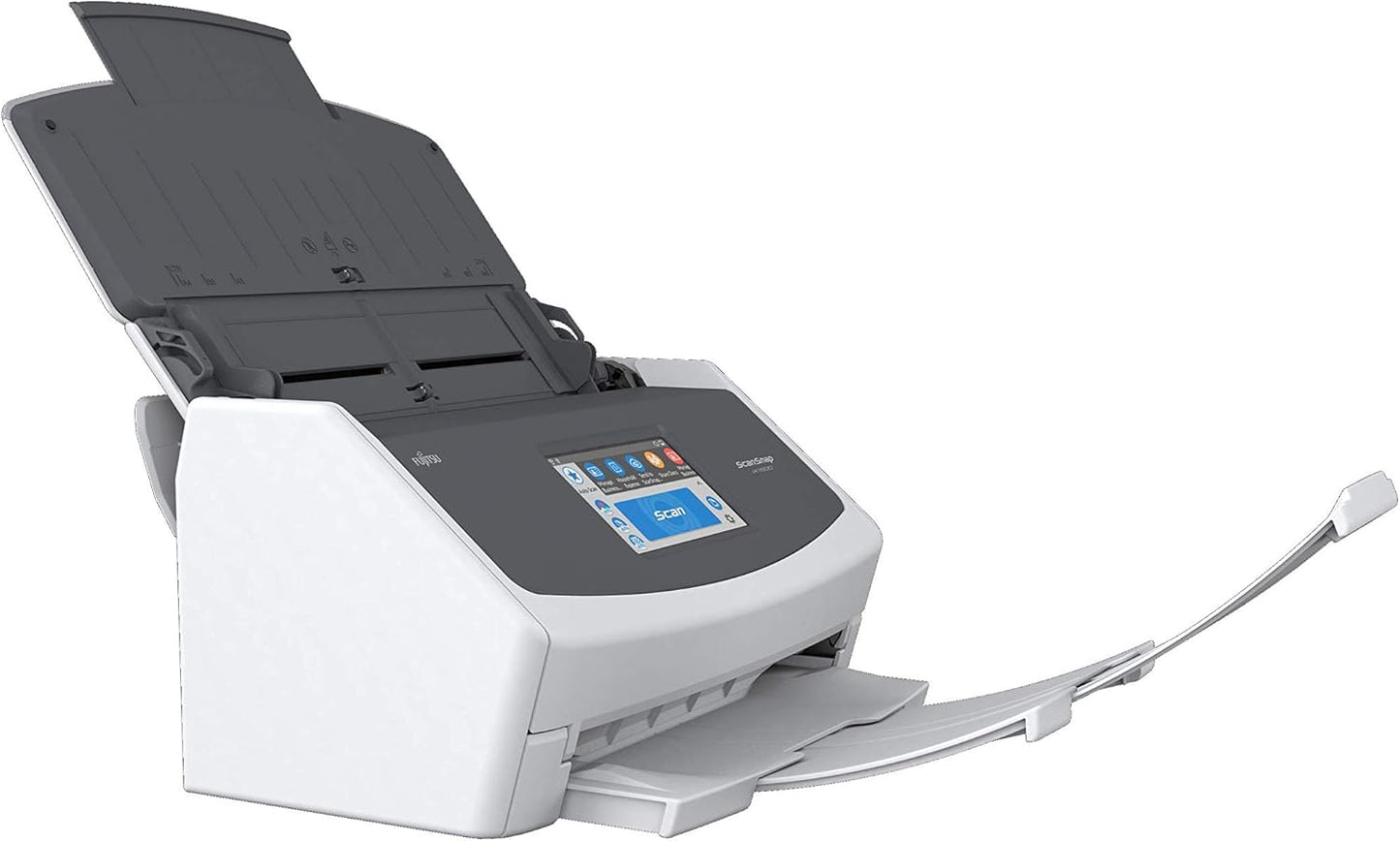 ScanSnap Fujitsu iX1500 Color Duplex Document Scanner with Touch Screen for Mac or PC, White