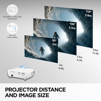 ViewSonic PX749-4K 4000 Lumens 4K Gaming Projector, 240Hz and HDR Support for Home Entertainment, 1.3x Optical Zoom