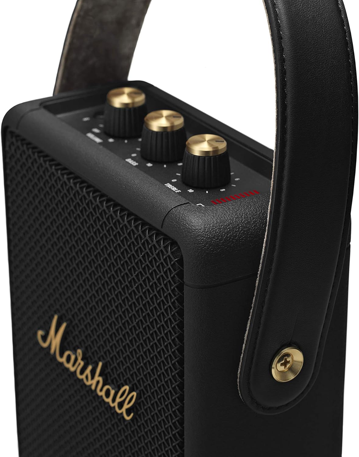 Marshall Stockwell II Portable Bluetooth Speaker, Black and Brass