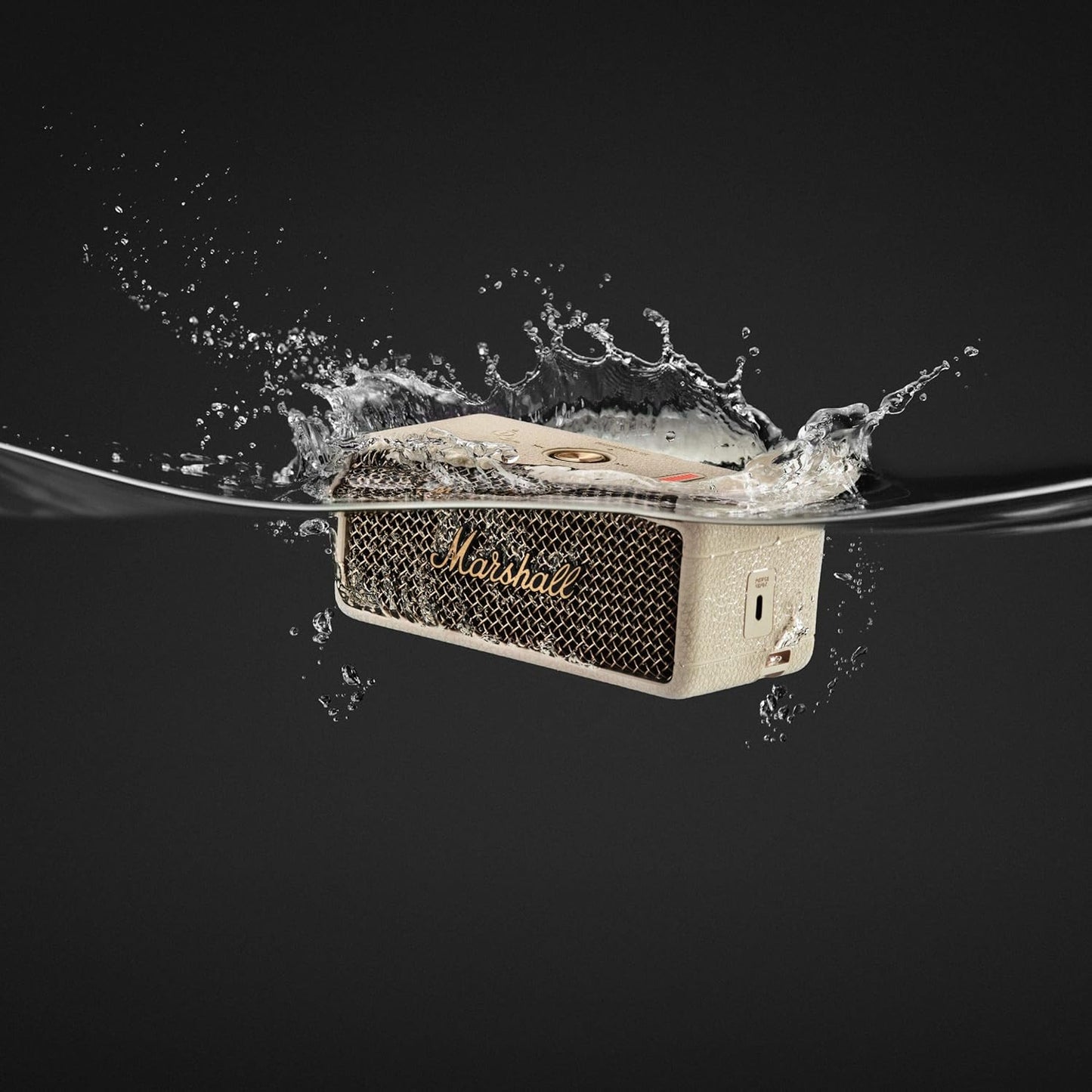 Marshall Emberton III Portable Bluetooth Speaker - Rugged Waterproof/Dust-Proof Design | Loud Stereo Sound, Deep Bass | Compact and Wireless for Travel and Outdoors - Cream