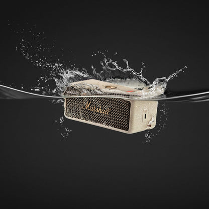 Marshall Emberton III Portable Bluetooth Speaker - Rugged Waterproof/Dust-Proof Design | Loud Stereo Sound, Deep Bass | Compact and Wireless for Travel and Outdoors - Cream
