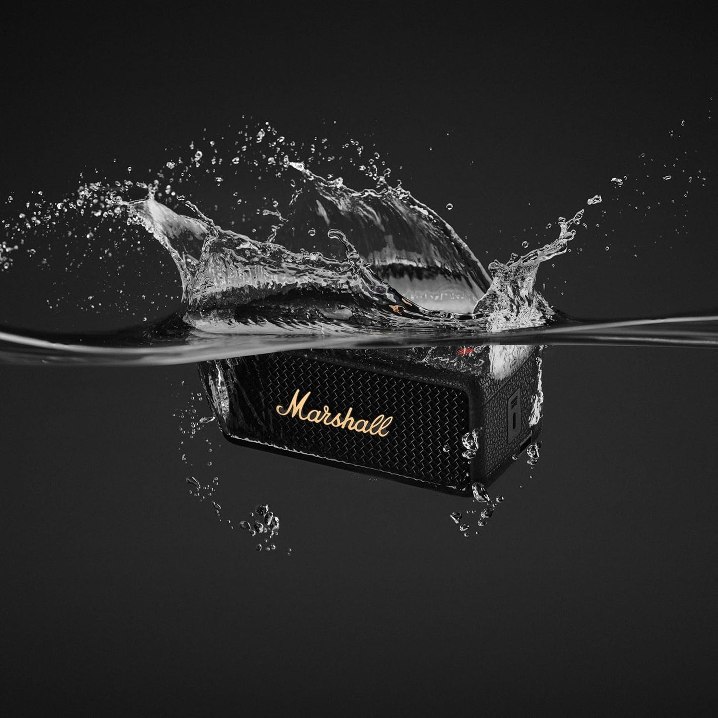 Marshall Emberton III Portable Bluetooth Speaker - Rugged Waterproof/Dust-Proof Design | Loud Stereo Sound, Deep Bass | Compact and Wireless for Travel and Outdoors - Black and Brass