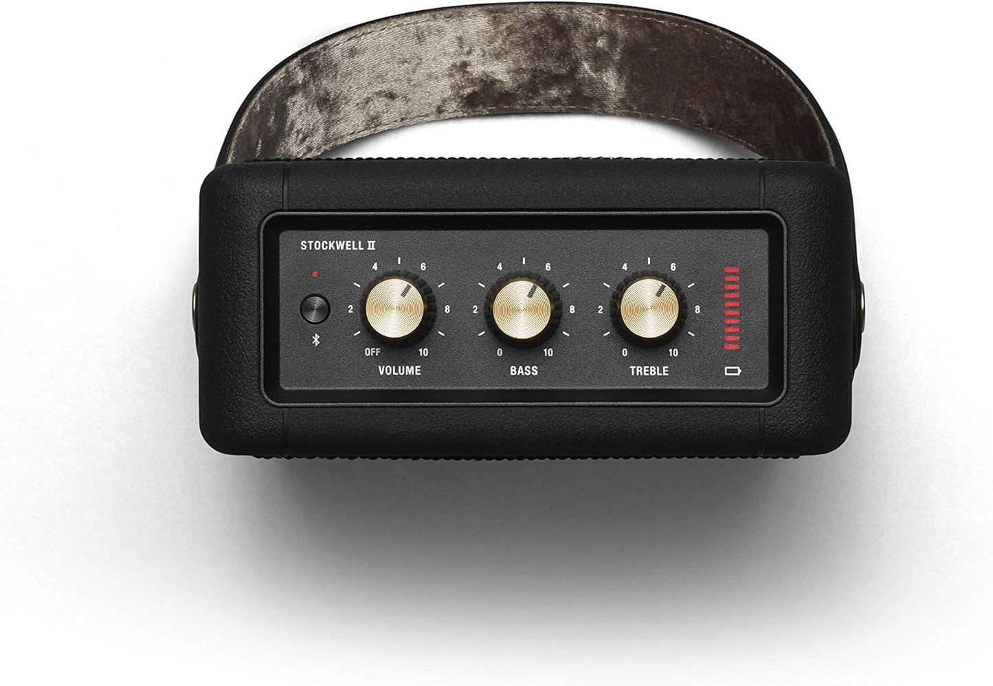 Marshall Stockwell II Portable Bluetooth Speaker, Black and Brass