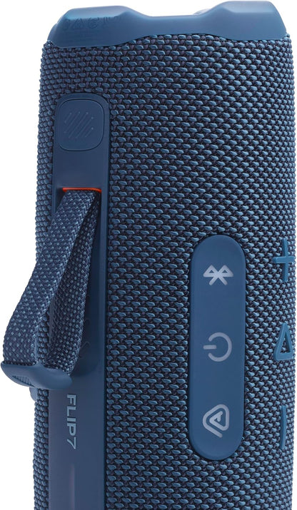 JBL Flip 7 - Portable Waterproof and Drop-Proof Speaker, Bold JBL Pro Sound with AI Boost, 16Hrs of Playtime, and PushLock System with Interchangeable Accessories (Blue)