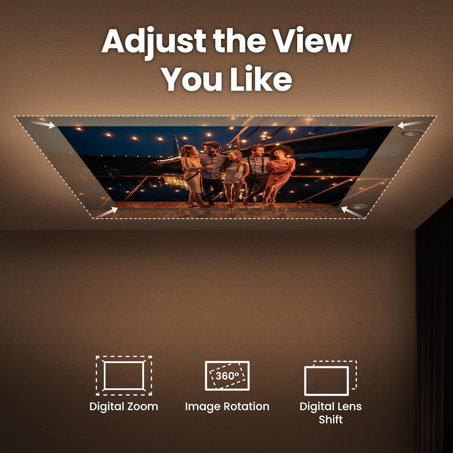 BenQ GV50 | Laser Portable Projector, 500 Lms, Native 1080p, 4K Supported, Ceiling Projection
