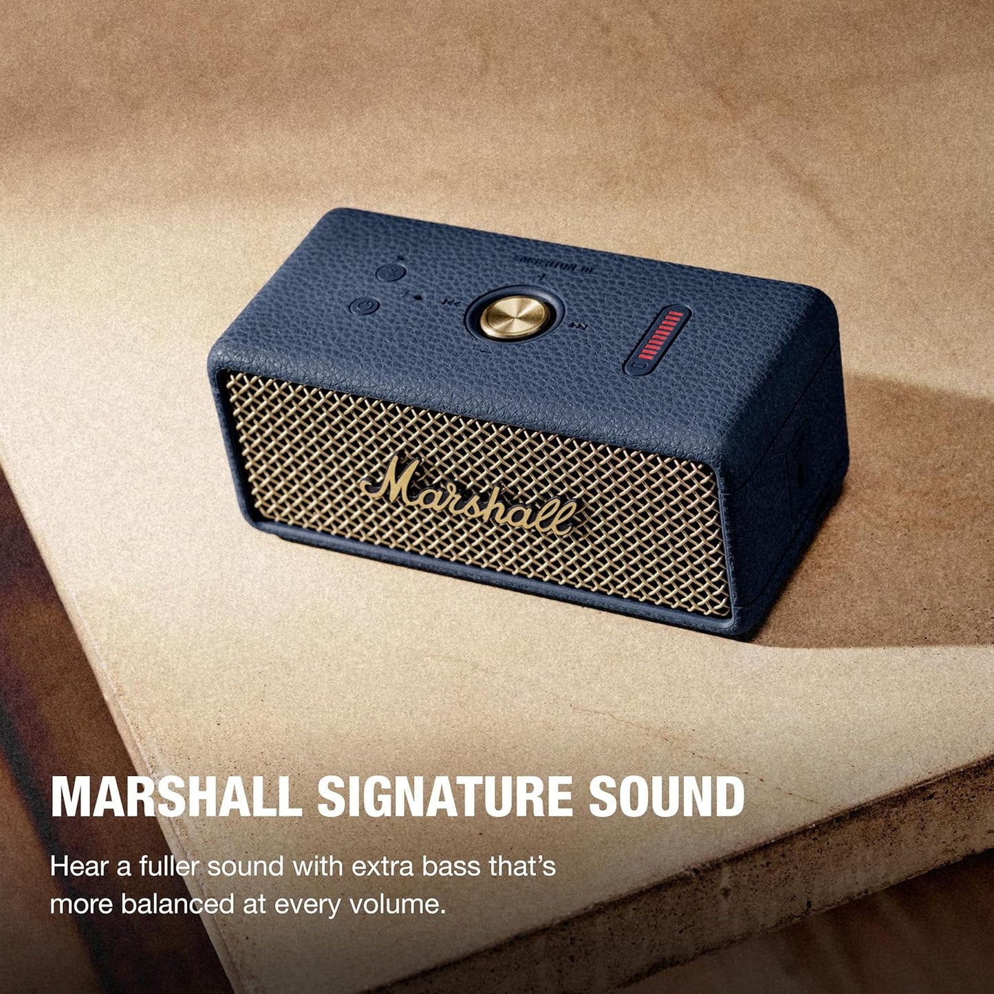 Marshall Emberton III Portable Bluetooth Speaker - Rugged Waterproof/Dust-Proof Design | Loud Stereo Sound, Deep Bass | Compact and Wireless for Travel and Outdoors - Midnight Blue