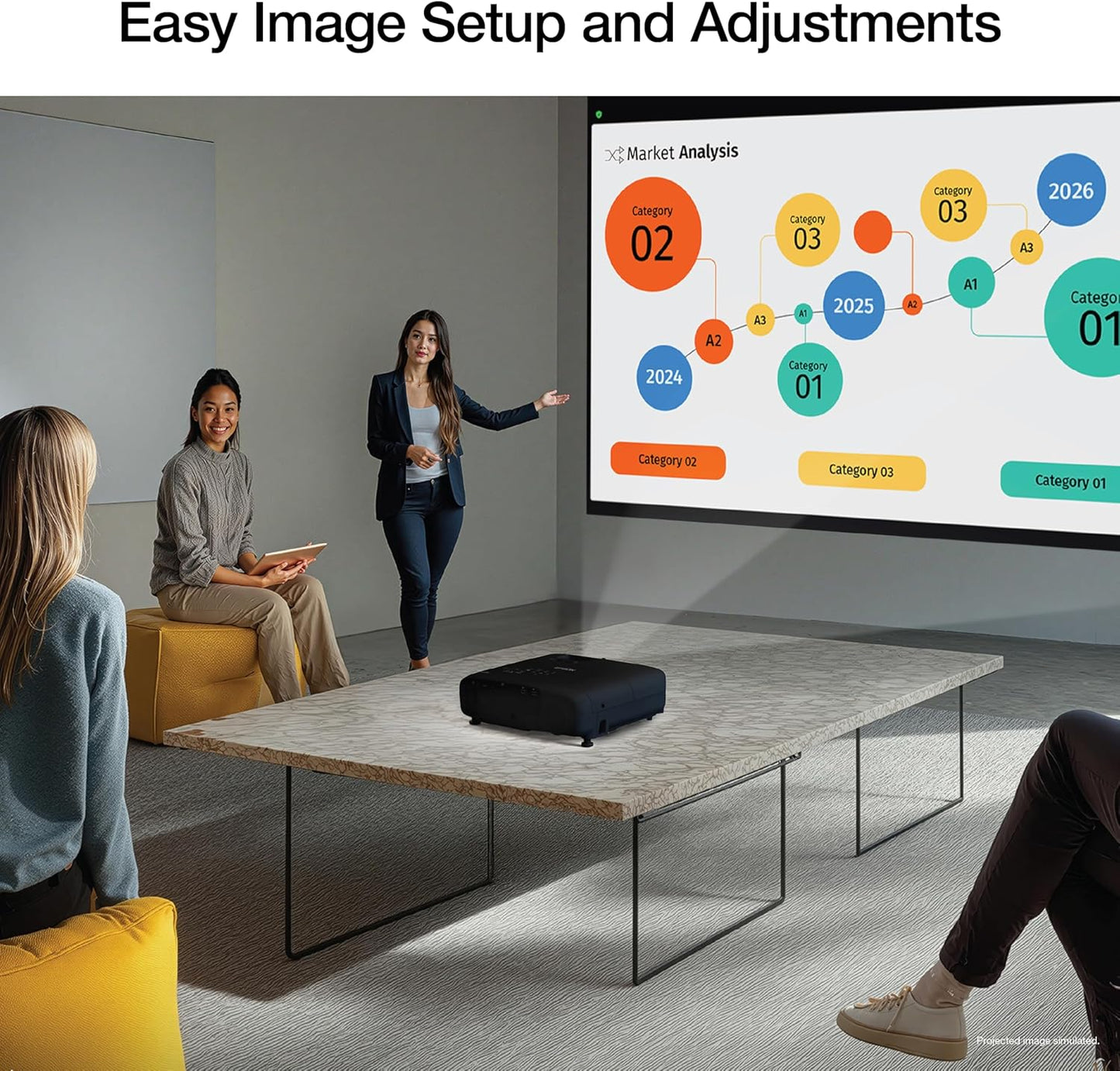 Epson Pro EX9270 Wireless 1080p 3LCD Projector 4,100 Lumens Color and White Brightness, Apple AirPlay