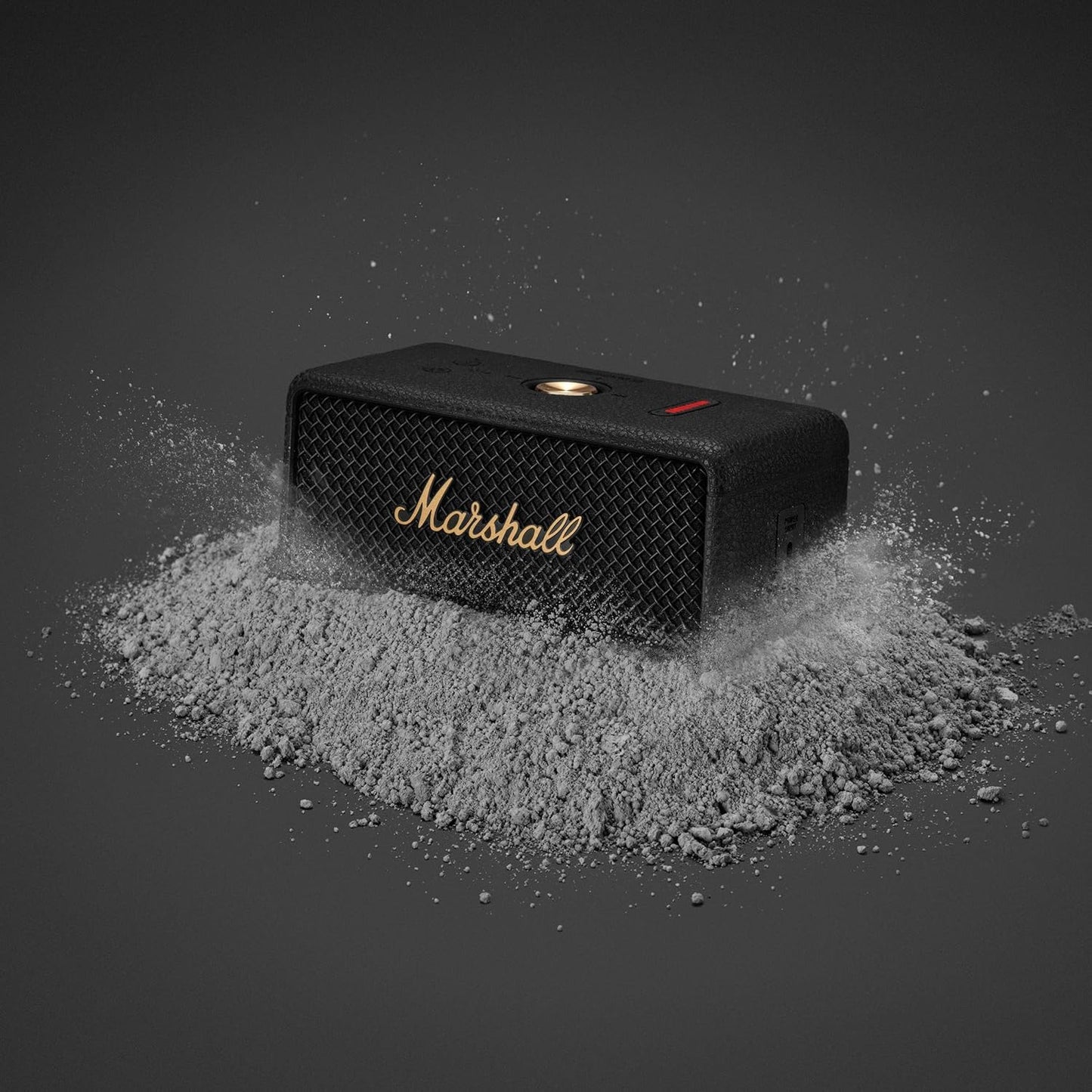 Marshall Emberton III Portable Bluetooth Speaker - Rugged Waterproof/Dust-Proof Design | Loud Stereo Sound, Deep Bass | Compact and Wireless for Travel and Outdoors - Black and Brass