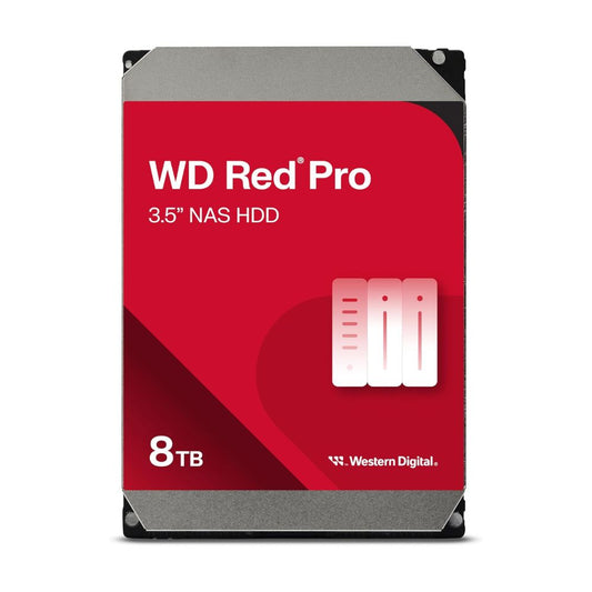 Western Digital 8TB WD Red Pro NAS Internal Hard Drive HDD - 7200 RPM, SATA 6 Gb/s, CMR, 256 MB Cache, 3.5" - WD8005FFBX