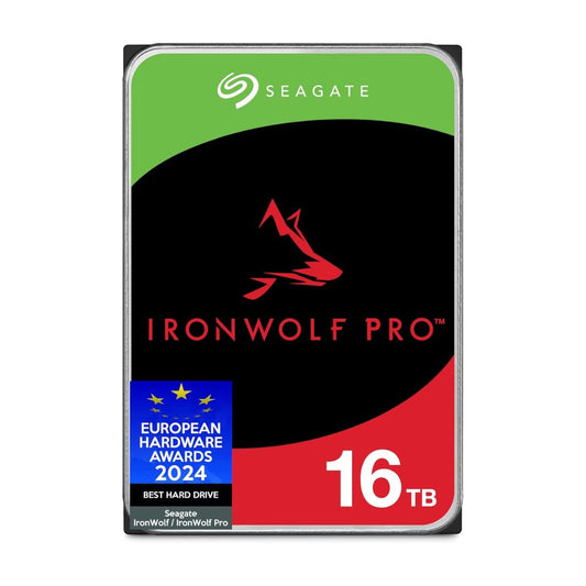 Seagate IronWolf, Pro 16TB, Enterprise Internal NAS HDD – CMR 3.5 Inch, SATA 6GB/s, 7,200 RPM, 256 MB Cache  -ST16000NTZ01