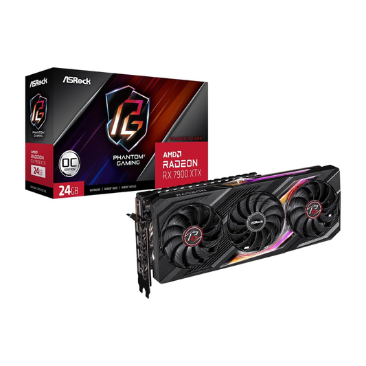 ASRock AMD Radeon RX 7900 XTX Phantom Gaming 24GB OC GDDR6 Graphics Card DisplayPort HDMI 384-Bit