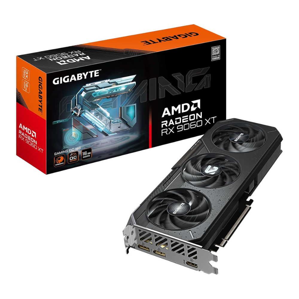 GIGABYTE Radeon RX 9060 XT Gaming OC 16G Graphics Card, PCIe 5.0, 16GB GDDR6, GV-R9060XTGAMING OC-16GD Video Card
