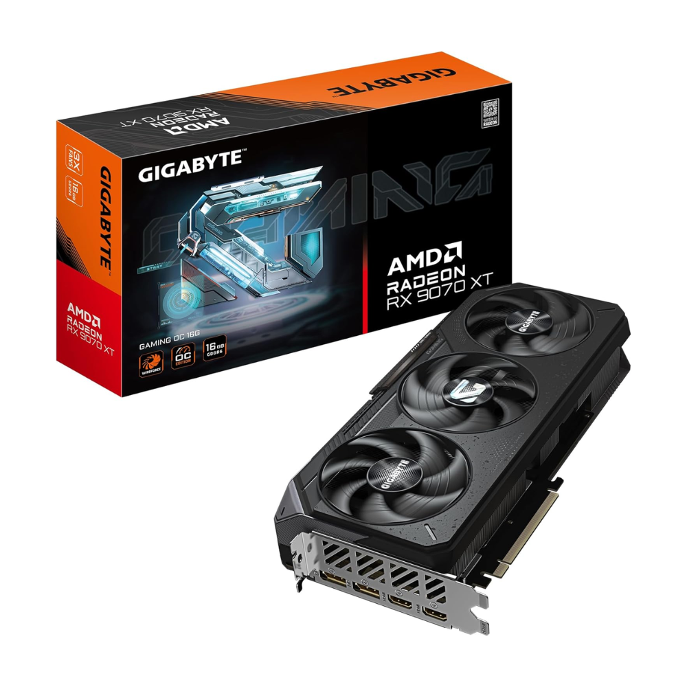 GIGABYTE Radeon RX 9070 XT Gaming OC 16G Graphics Card, PCIe 5.0, 16GB GDDR6, GV-R9070XTGAMING OC-16GD Video Card