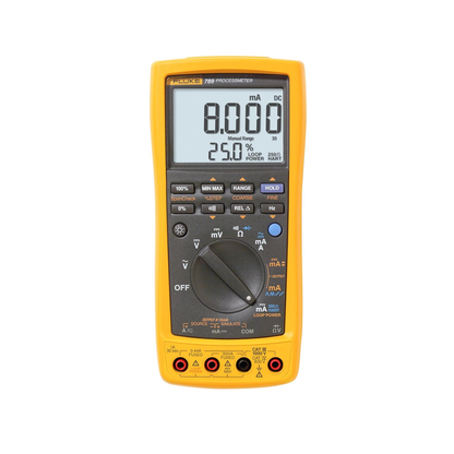 Fluke 789 ProcessMeter, Includes Standard DMM Capabilities, Measure, Source, Simulate 4-20 mA signals, and Built-In 24 V Loop Supply