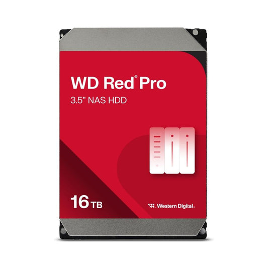 Western Digital 16TB WD Red Pro NAS Internal Hard Drive HDD - 7200 RPM, SATA 6 Gb/s, CMR, 512 MB Cache, 3.5" - WD161KFGX