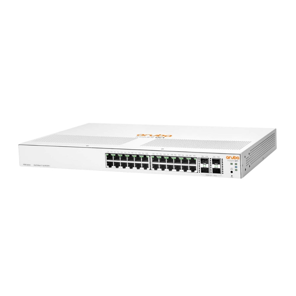 Aruba Instant On 1930 24-Port Gb Ethernet 24xGE PoE (195W), 4X 1G/10G SFP+, L2+ Smart Switch US Cord (JL683A#ABA)