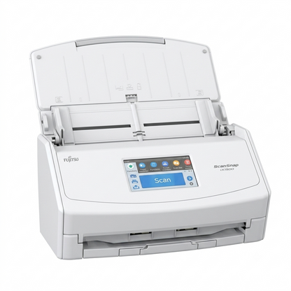 ScanSnap Fujitsu iX1500 Color Duplex Document Scanner with Touch Screen for Mac or PC, White (2018 Release)