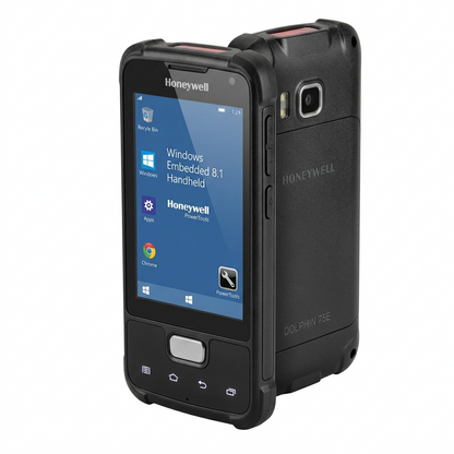 Honeywell 75E-L0N-C111XF Mobile Computer, Windows Embedded 8.1 Handheld, 802.11 a/b/g/n/ac, 1D/2D Imager (HI2D), 2.26 GHz Quad-core, 2GB/16GB Memory, 8MP Camera, BT 4.0, NFC, 3340 mAh Extended Battery